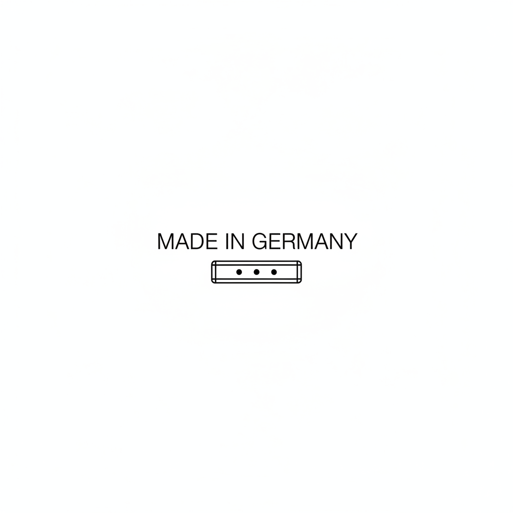 Minimalistisches Made in Germany Zeichen